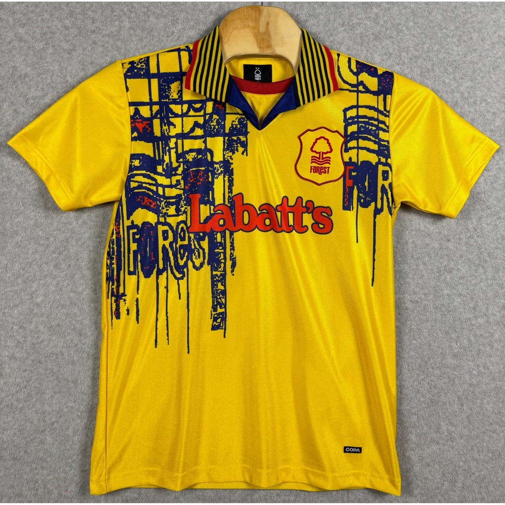 COPA Nottingham Forest Soccer Jersey Mens M Yellow Exc Labatt's Retro Style